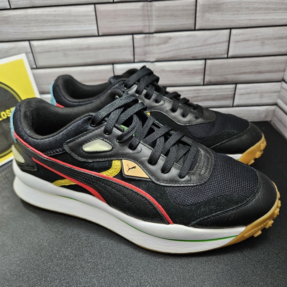 Pre Worn Men's Puma Street Rider  Red Black White Sneakers